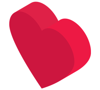 3D Heart Sticker