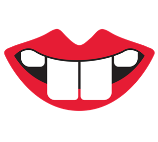 Funny Teeth Lips Sticker