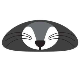 Racoon Face Sticker