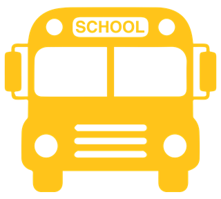 Yellow School Bus Front Sticker