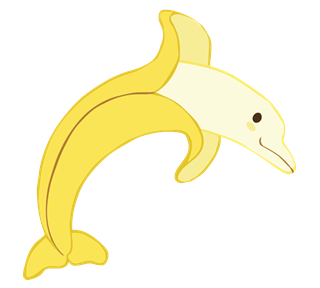 Funny Banana Dolphin Sticker