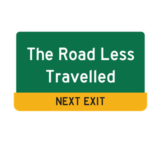The Road Less Travelled Sticker