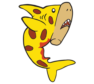 Pizza Shark Sticker