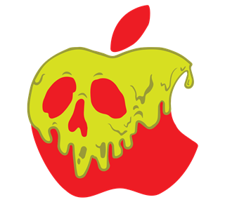 Poison Mac Drip Skull Apple Sticker