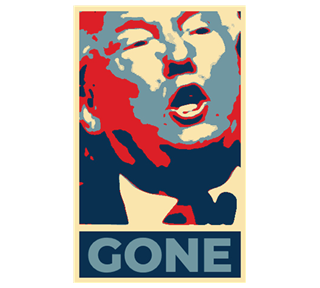 Trump Gone Funny Election Sticker
