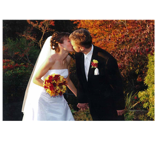 bride-and-groom-fall-wedding.jpg Sticker