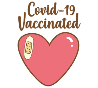 Covid-19 Vaccinated Heart Sticker