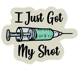 I Just Got My Shot Sticker