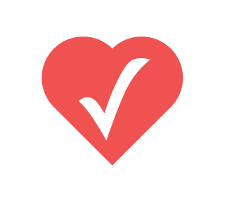 Checkmark Heart  Sticker