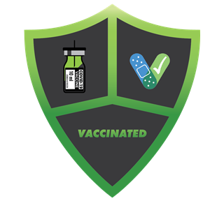 Vaccinated-Shield Sticker