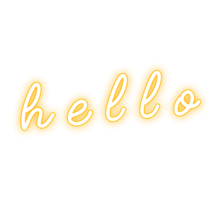 hello neon Sticker