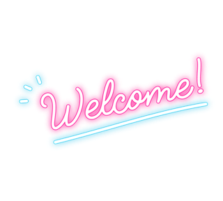 welcome neon Sticker