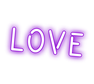 Neon Love Sticker