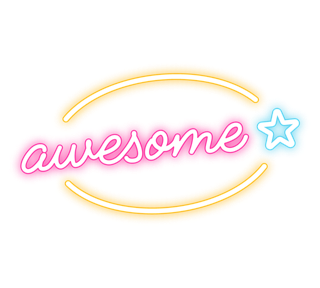 awesome neon Sticker