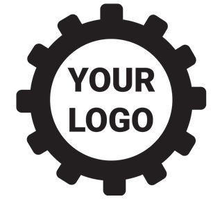 Cog Logo Black Sticker