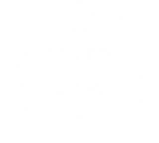 Cog Logo White Sticker