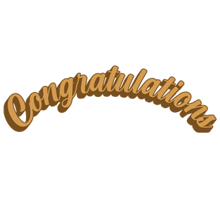 Congratulations Script Sticker
