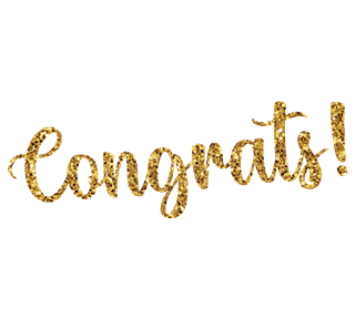Glitter Congrats Sticker
