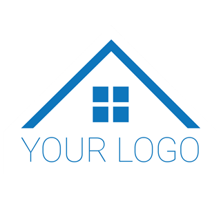 Blue House Logo Sticker