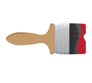 Paint brush Red Sticker