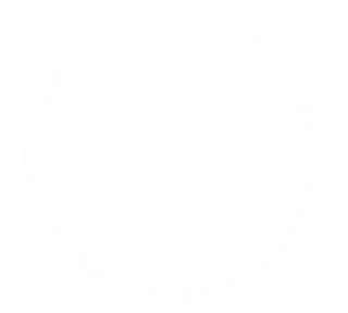 White Circle Deco Border Sticker