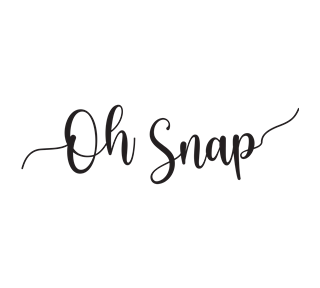 Oh Snap Lettering Sticker