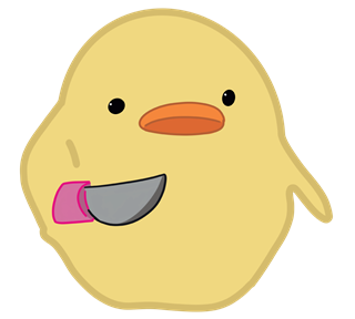 Funny Chick With Knife Meme Sticker