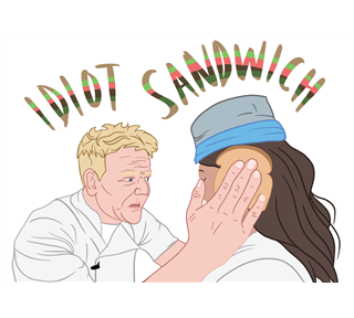 Idiot Sandwich Meme Sticker