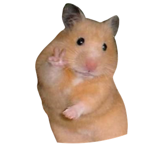Hamster Peace Meme Sticker