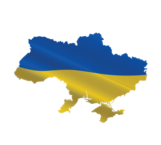 Ukraine Map Flag Sticker