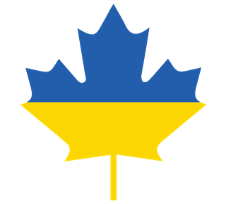 Ukraine Maple Leaf Sticker