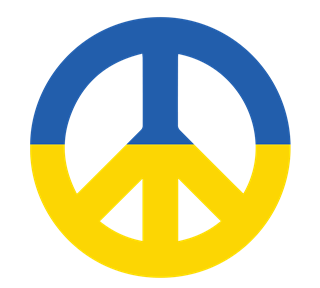 Ukraine Peace Sign Sticker