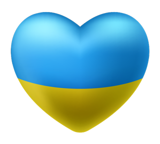 Ukraine Heart Sticker