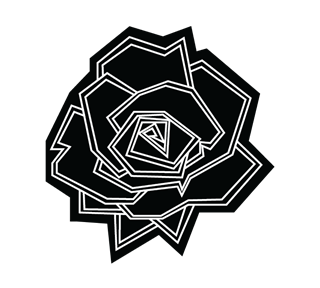 Black Rose Sticker