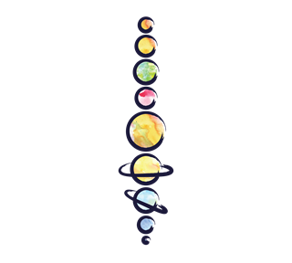 Solar System Sticker