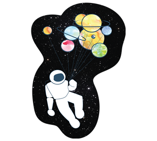 Space Balloons Sticker