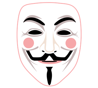 Anonymous Guy Fawkes Mask Sticker