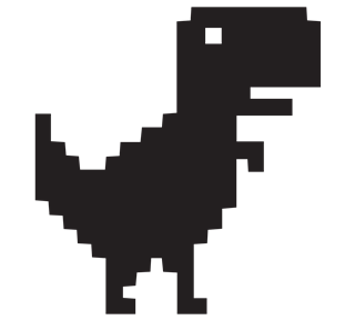 Chrome Dinosaur  Sticker