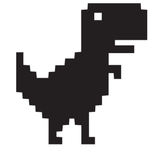 Chrome Dino – Offline T-Rex - Chrome Dinosaur - Magnet