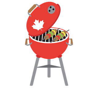 Canada BBQ Grill Sticker