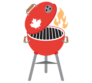 Canada BBQ Grill Flame Sticker