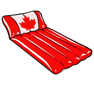 Canada Lounge Floaty Sticker