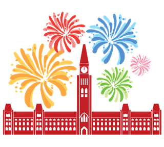 Canada Parliament Fireworks Sticker