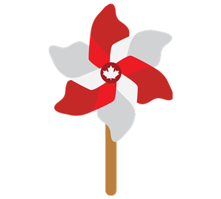 Canada Pinwheel Sticker