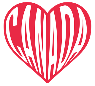 Canada Red Heart Sticker