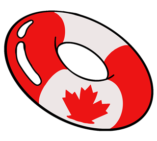 Canada Tube Floaty Sticker