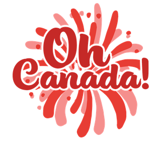 Oh Canada Fireworks Sticker
