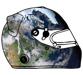 F1 Earth Helmet Sticker