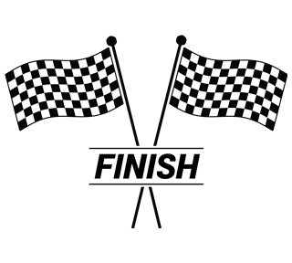 Finish Checkered Flags Sticker