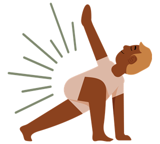 Man Side Stretch Pose Sticker